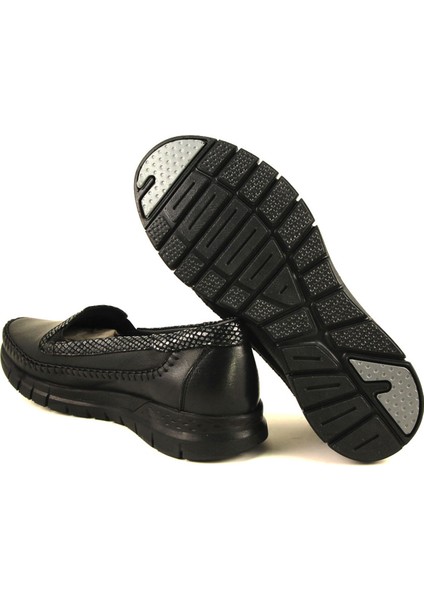 29423 Kadın Siyah Deri Comfort Ayakkabı fiyatları