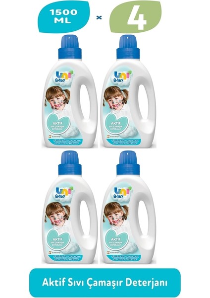 Sıvı Çamaşır Deterjanı Hipoalerjenik 4 x 1500 ml