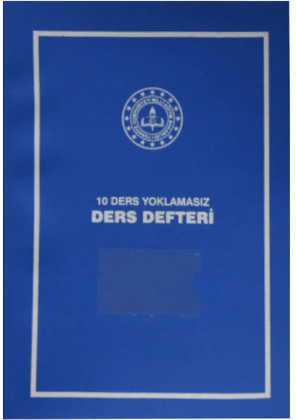 Ders Defteri 10 Dersli Yoklamasız Lise Mavi Plastik Kapak