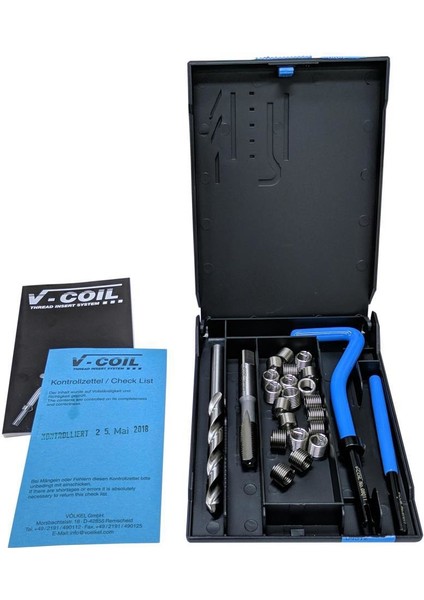 Völkel V-Coil M14X2.0 Helicoil Seti Diş Tamir Takımı