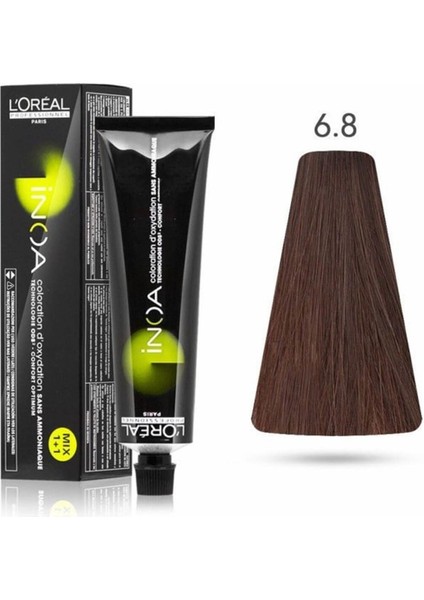 Loreal Inoa Amonyaksız Saç Boya 60ML No: 6.8 Koyu Kumral Mocha