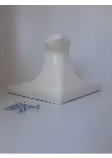 Karakoç, Lüx 12 cm Dekoratif Beyaz Mobilya Ayağı (4 Adet)