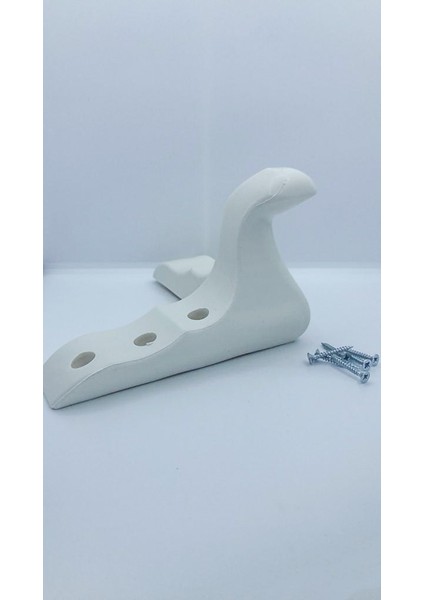 Karakoç, Lüx 12 cm Dekoratif Beyaz Mobilya Ayağı (4 Adet)