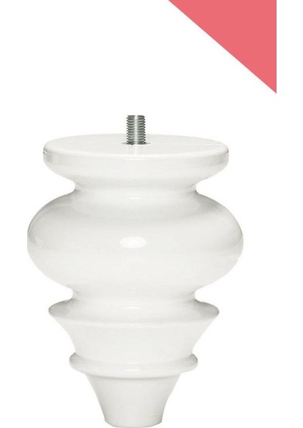 Safir 14 cm Beyaz Modern Mobilya Ayağı (4 Adet)