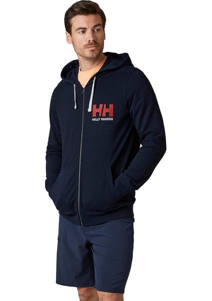 Helly Hansen Hh Hh Logo Full Zıp Hoodıe Lacivert Erkek Sweatshirt 34163-597