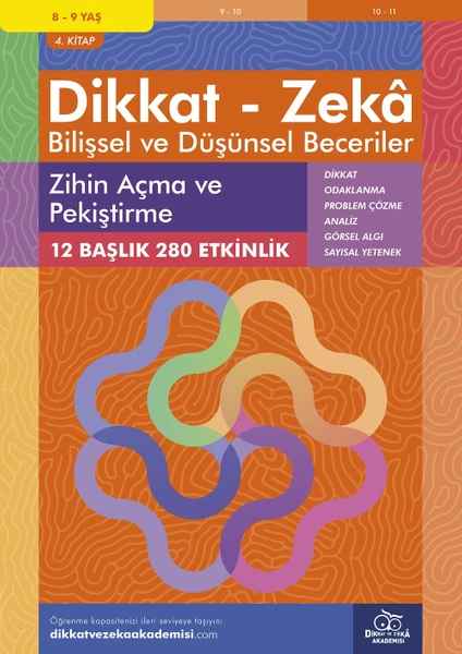 Zihin Açma ve Pekiştirme (8 - 9 Yaş 4.kitap, 280 Etkinlik) / Dikkat – Zekâ & Bilişsel ve Düşünsel Beceriler - Alison Primrose