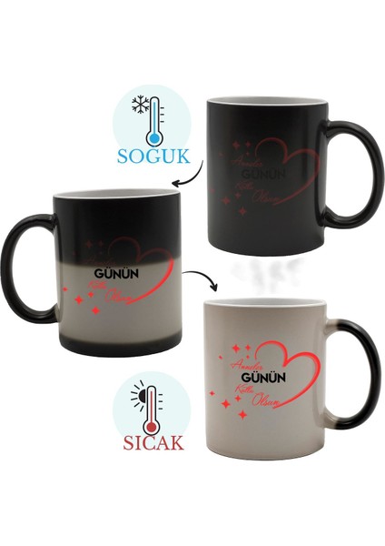 Anneler Gününe Özel Sihirli Kupa & Gümüş Kaplama Kar Tanesi Kolye Hediye Seti