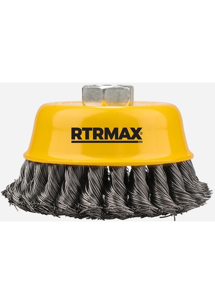 Rtrmax RH22110 Burgulu Çanak Fırça 100 mm