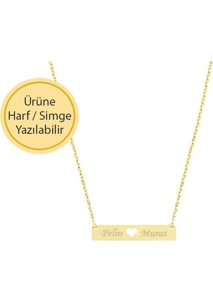 14K Altın Kalpli Çubuk Bar Kolye fiyatları