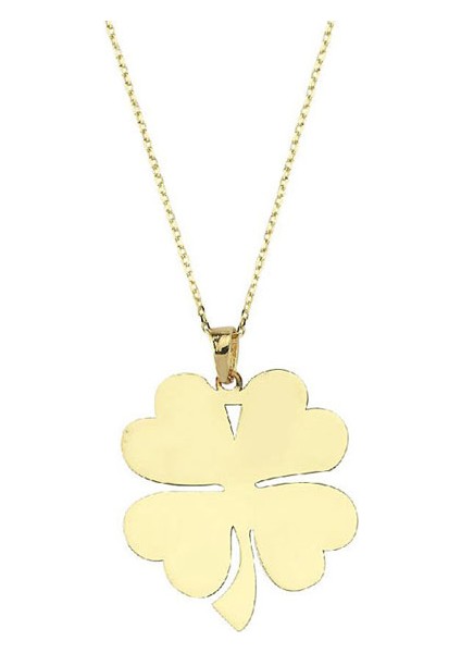 14 Ayar Altın Yonca Kolye