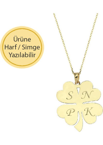 14 Ayar Altın Yonca Kolye modelleri