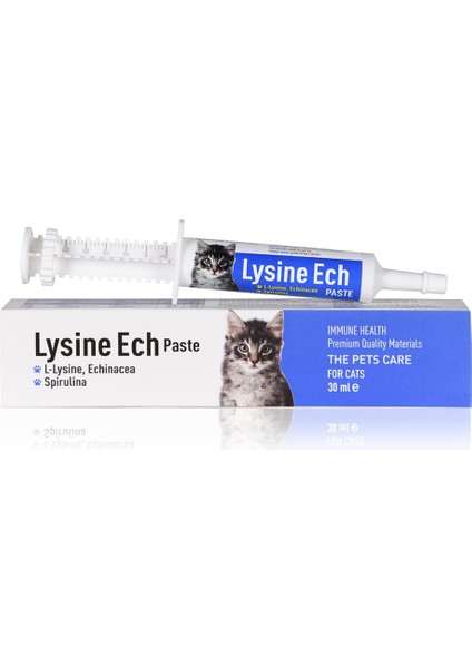 Lysine Ech Paste ( Immune Health ) 30 ml L-Lysine+Echinacea+Spirulina+Vitamin E Kedi Bağışıklık Vitamin- Herpes Virüs Karşıtı modelleri