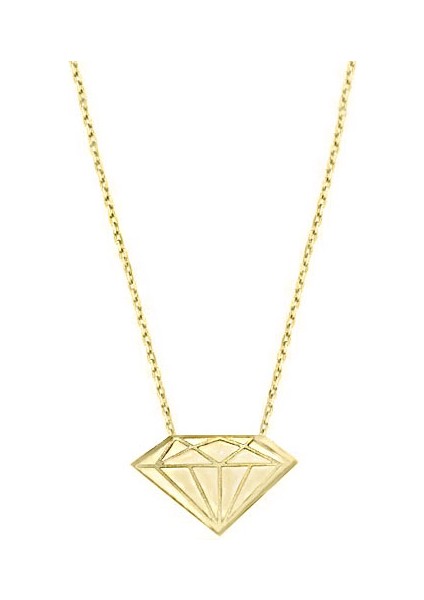 14K Altın Diamond Figürlü Kolye