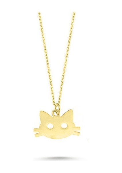 14K Altın Minik Kedi Kolye