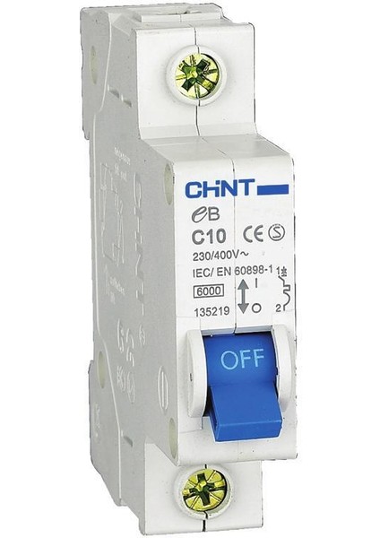 Chınt 186429 10A 1 Kutup B Tip 4.5ka Otomatik Sigorta