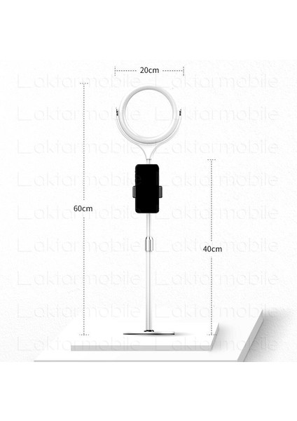 Ring Light LED 7’’ 18 cm Ayaklı Işık Halkası Masa Üstü Çok Amaçlı Şık Tasarım Metal Teleskobik Ayak indirimleri