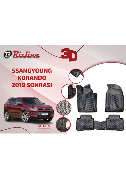 Ssangyong Korando 3D Havuzlu Paspas 2010-2019 Arası