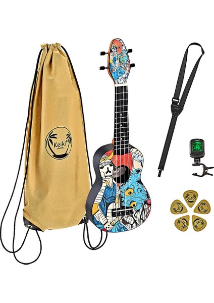 K2-Sr Keiki Sopranino Ukulele Set (Samurai)