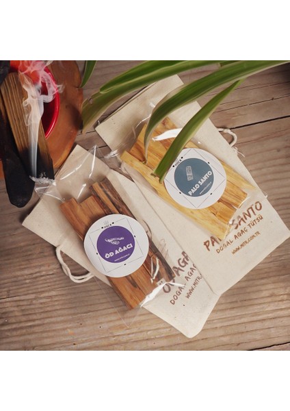Palo Santo ve Öd (Agarwood) Doğal Ağaç Tütsü Seti