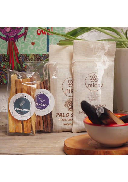Palo Santo ve Öd (Agarwood) Doğal Ağaç Tütsü Seti