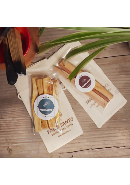 Palo Santo ve Sandal Doğal Ağaç Tütsü Seti