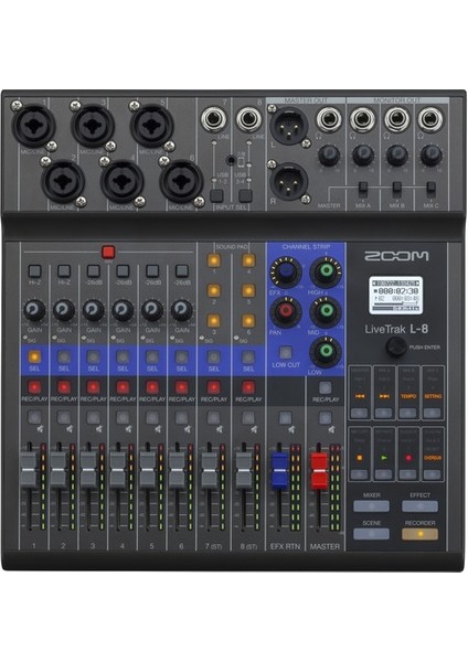 LiveTrak L-8 8-Kanal Dijital Mikser Recorder fiyatları