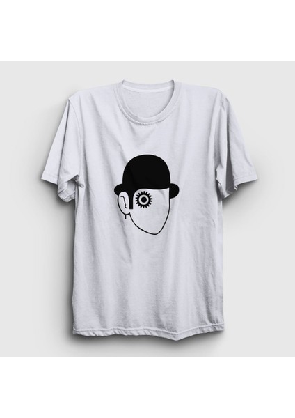 Unisex Beyaz Eye Film Otomatik Portakal A Clockwork Orange T-Shirt