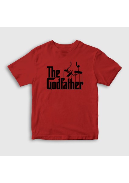 Unisex Çocuk Kırmızı Logo Film Baba The Godfather T-Shirt
