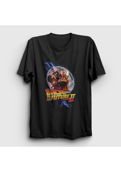 Unisex Siyah Clock Film Geleceğe Dönüş Back To The Future T-Shirt