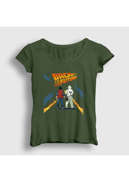 Kadın Haki Film Geleceğe Dönüş Back To The Future T-Shirt