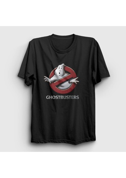 Unisex Siyah Logo Film Hayalet Avcıları Ghostbusters T-Shirt