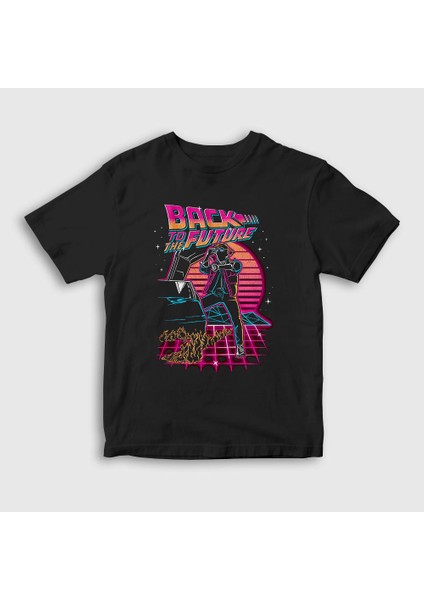 Unisex Çocuk Siyah Watch Film Geleceğe Dönüş Back To The Future T-Shirt