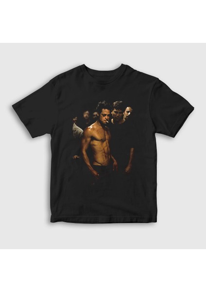 Unisex Çocuk Siyah Tyler Durden Film Dövüş Kulübü Fight Club T-Shirt