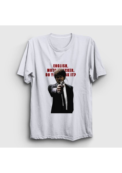 Unisex Beyaz English Film Pulp Fiction T-Shirt