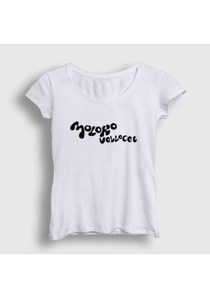 Kadın Beyaz Moloko Vellocet Film Otomatik Portakal A Clockwork Orange T-Shirt