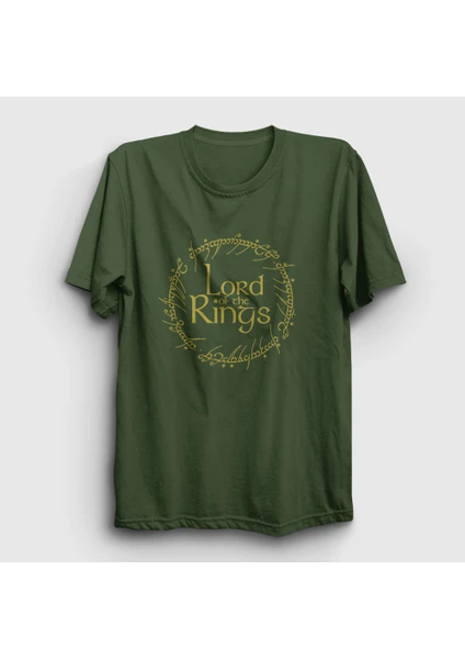 Unisex Haki Rule Yüzüklerin Efendisi The Lord Of The Rings T-Shirt