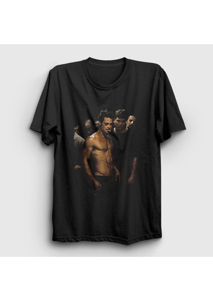 Unisex Siyah Tyler Durden Film Dövüş Kulübü Fight Club T-Shirt