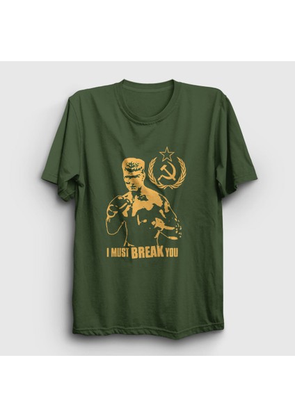 Unisex Haki Soviet ivan Drago Film Rocky T-Shirt
