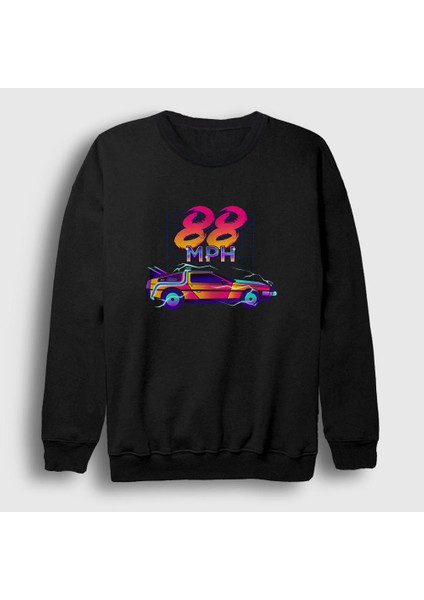 Unisex Siyah 88 Mph Film Geleceğe Dönüş Back To The Future Sweatshirt