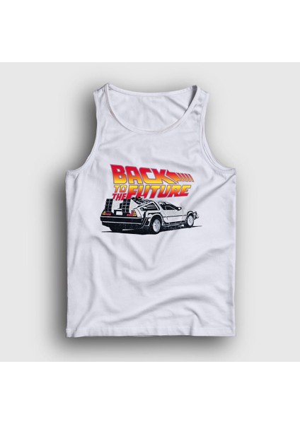 Unisex Beyaz Delorean Film Geleceğe Dönüş Back To The Future Atlet
