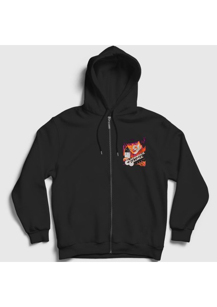 Unisex Siyah Alex Film Otomatik Portakal A Clockwork Orange Fermuarlı Kapüşonlu Sweatshirt