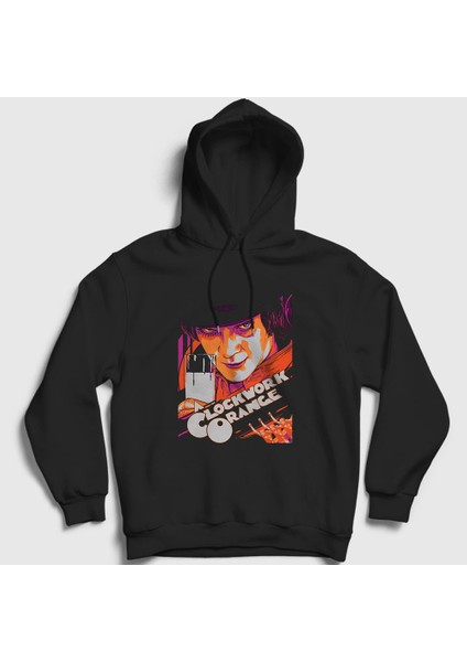 Unisex Siyah Alex Film Otomatik Portakal A Clockwork Orange Kapüşonlu Sweatshirt