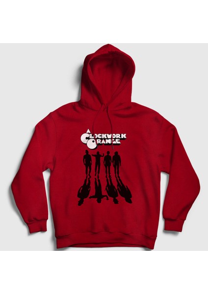 Unisex Kırmızı Gang Film Otomatik Portakal A Clockwork Orange Kapüşonlu Sweatshirt
