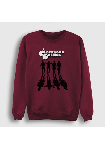 Unisex Bordo Gang Film Otomatik Portakal A Clockwork Orange Sweatshirt