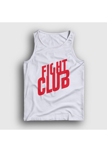 Unisex Beyaz Logo Film Dövüş Kulübü Fight Club Atlet