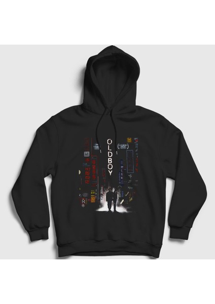 Unisex Siyah Cover Film Oldboy Kapüşonlu Sweatshirt