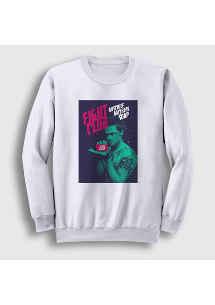 Unisex Beyaz Soap Film Dövüş Kulübü Fight Club Sweatshirt