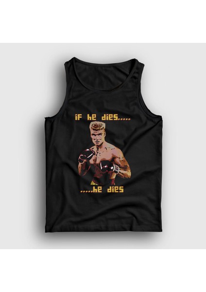 Unisex Siyah Dies ivan Drago Film Rocky Atlet