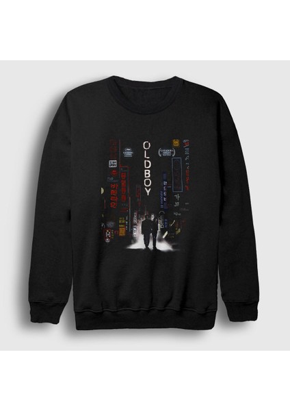 Unisex Siyah Cover Film Oldboy Sweatshirt