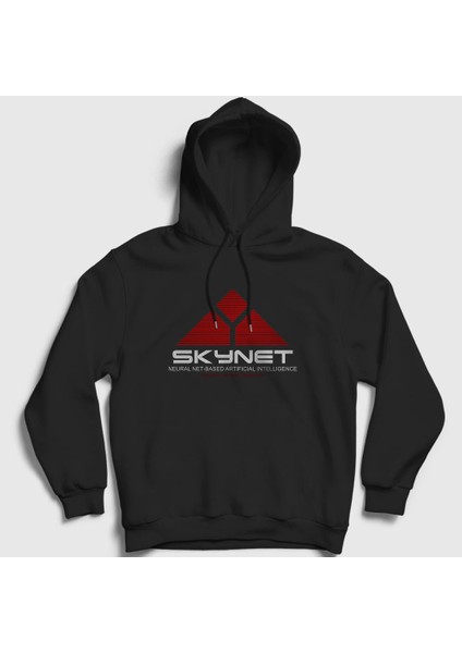 Unisex Siyah Skynet Film The Terminator Kapüşonlu Sweatshirt